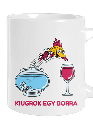 Kiugrok egy borra nagy bögre White