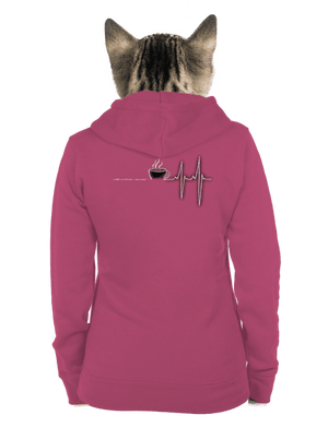 Coffee help cipzáras női pulóver Magenta