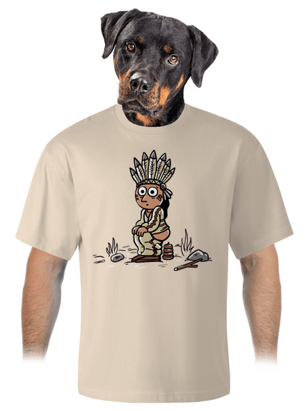 Indián unisex túlméretezett póló Almond