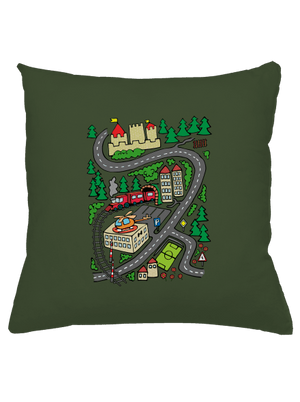 Úton párna Olive Green