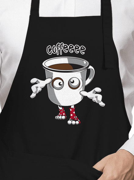 Zombie coffee kötény Black