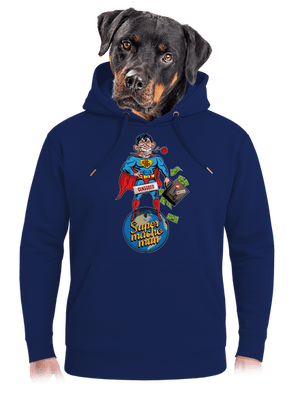 Supermachoman unisex prémium pulóver Navy