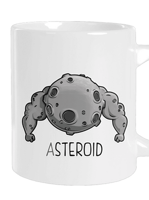 Asteroid nagy bögre White