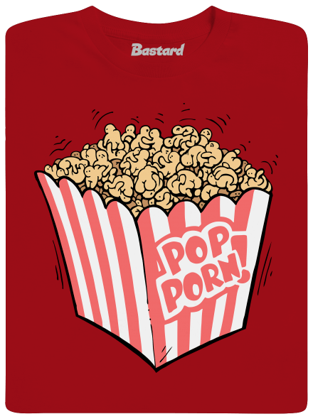 Popporn férfi hosszú ujjú póló Red