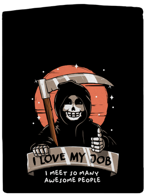 I love my job cipzáras férfi pulóver Black