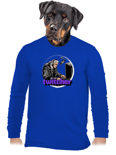 Twitcher férfi hosszú ujjú póló Royal Blue