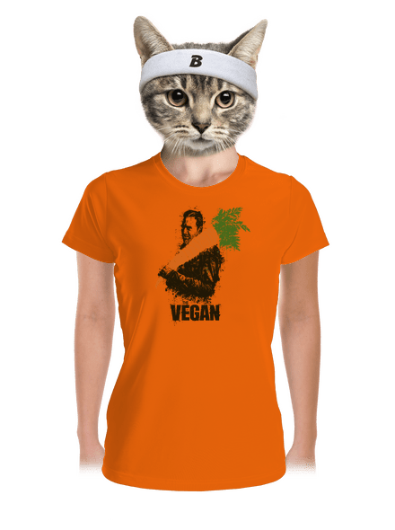 Vegán női sportpóló Neon Orange
