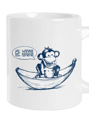 Big banana nagy bögre White