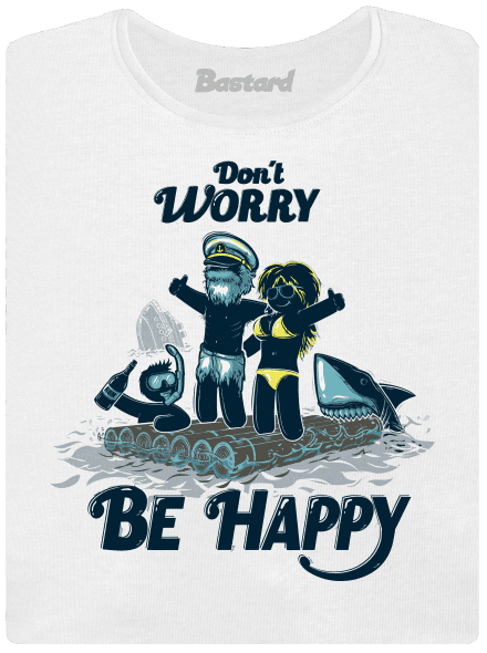 Don't worry prémium női póló White