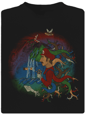 Marios trip gyerek sport póló Black