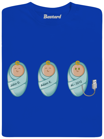 AI baby férfi hosszú ujjú póló Royal Blue
