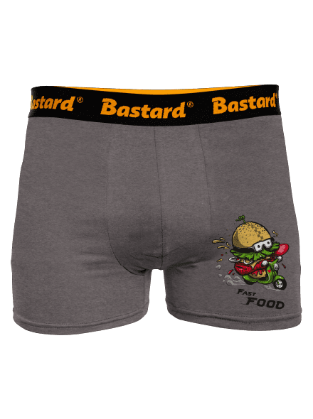 Fast Food boxeralsó Gray Melange