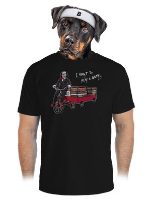 I want to play a game férfi sportpóló Black