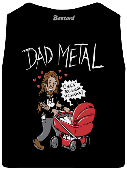 Dad metal férfi trikó Black