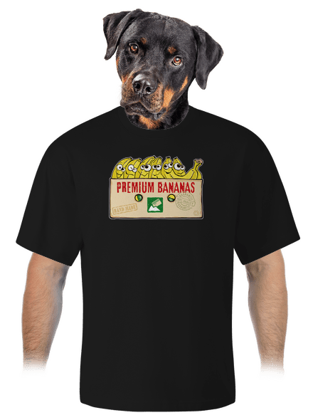Premium Bananas unisex túlméretezett póló Black