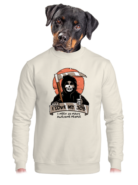 I love my job unisex crewneck Off White