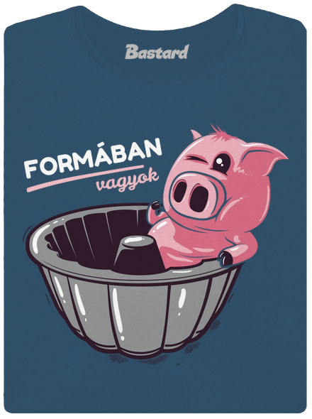 Formában prémium női póló Petrol Blue