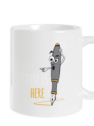 Pen is here hagyományos bögre White