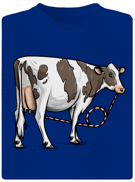 Cow drink férfi sportpóló Royal Blue Mal