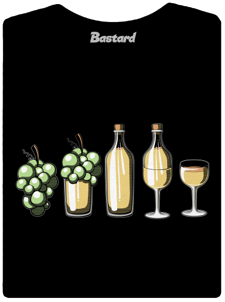 A fehérbor evolúciója női póló Black