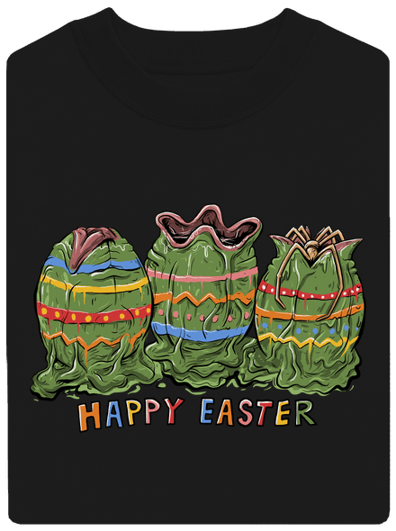 Happy easter unisex crewneck Black