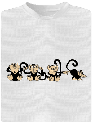 Majmok férfi sportpóló White