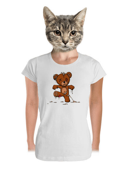 Zombie Teddy prémium női póló White