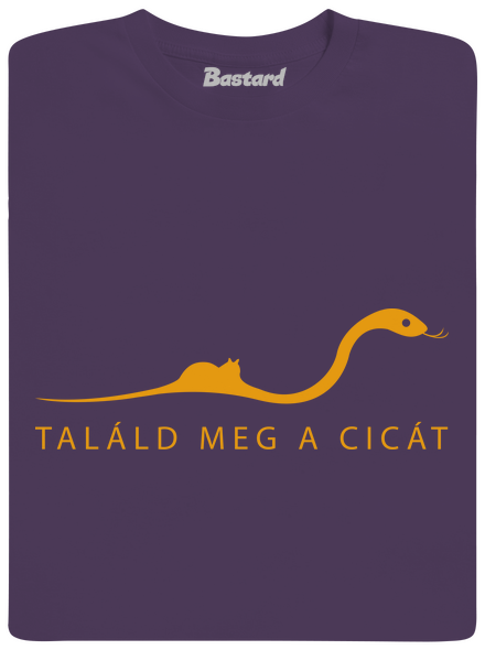 Találd meg a cicát férfi póló Urban Purple