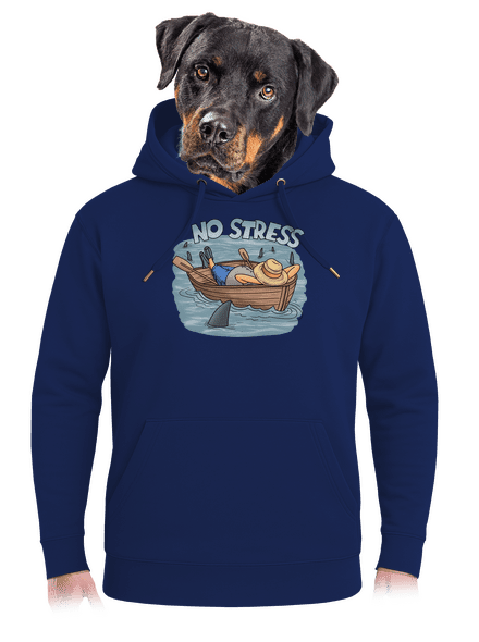 No stress unisex prémium pulóver Navy