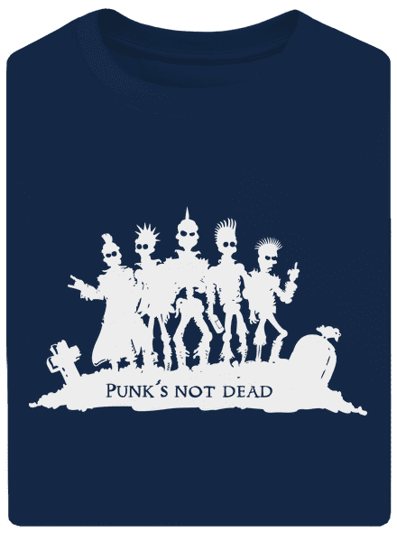 Punks not dead! unisex túlméretezett póló Midnight Blue