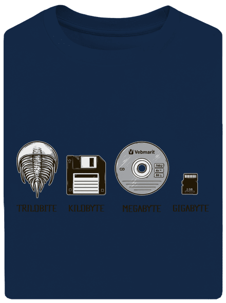 Trilobite unisex túlméretezett póló Midnight Blue