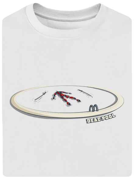 Dead in pool unisex túlméretezett póló White