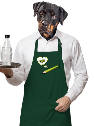 Ceruza és hegyező kötény Bottle Green