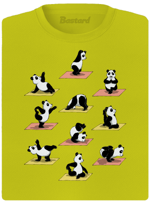 Panda jóga női sportpóló Neon Yellow