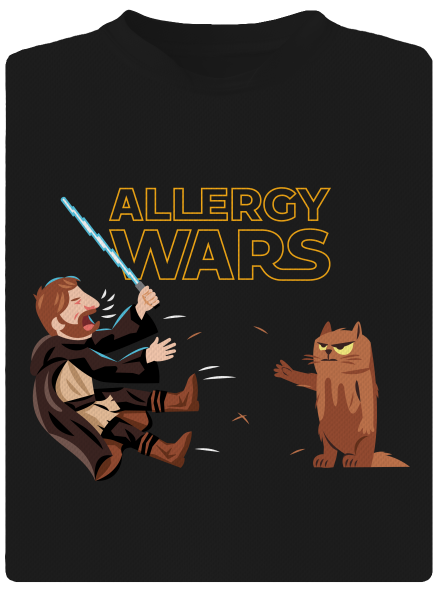 Allergy Wars férfi sportpóló Black