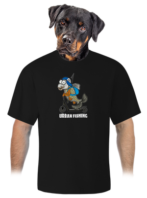 Urban fishing unisex túlméretezett póló Black