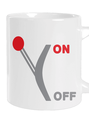 On Off nagy bögre White