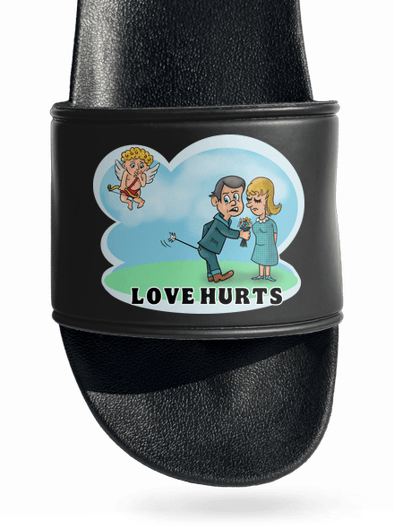 Love hurts papucs Black