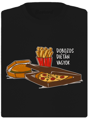 Dobozos diéta női sportpóló Black