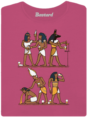 Egyiptomi parti prémium női póló Magenta