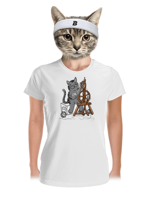 Dorombol a macska női sportpóló White