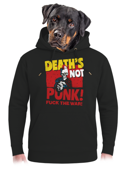 Death's not punk unisex prémium pulóver Dark Black