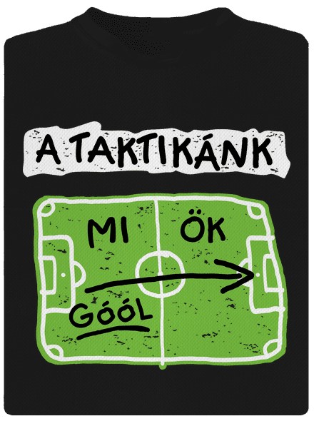 A futballtaktikánk gyerek sport póló Black