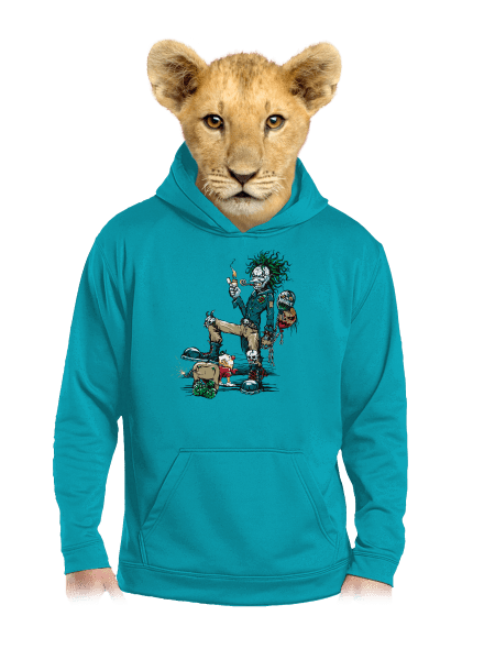 Evil clown gyerek kenguruzsebes pulóver Hawaiian Blue