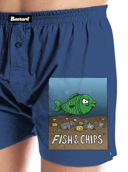 Fish and IT chips férfi alsó nadrág Blue