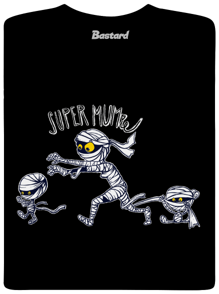 Super mumie férfi hosszú ujjú póló Black