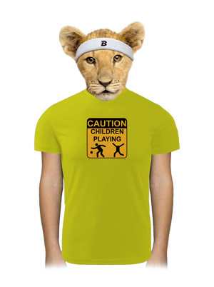 Children Playing gyerek sport póló Neon Yellow