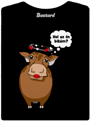 Tehén és bika prémium női póló Black