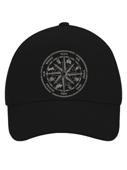 Alkoholos iránytű baseballsapka Black