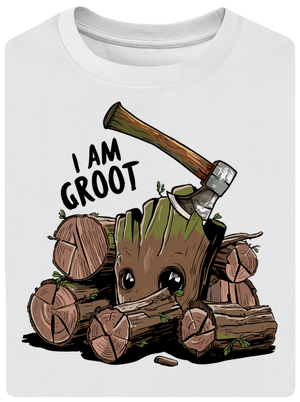 I Am Groot unisex túlméretezett póló White